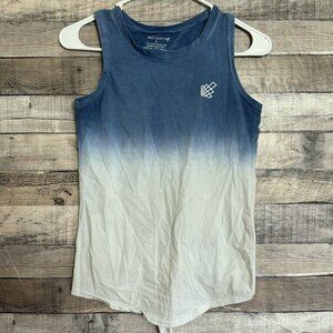 Jed North Womens Keyhole Back with Tie Tank Top Gym  Blue Tie Dye Small